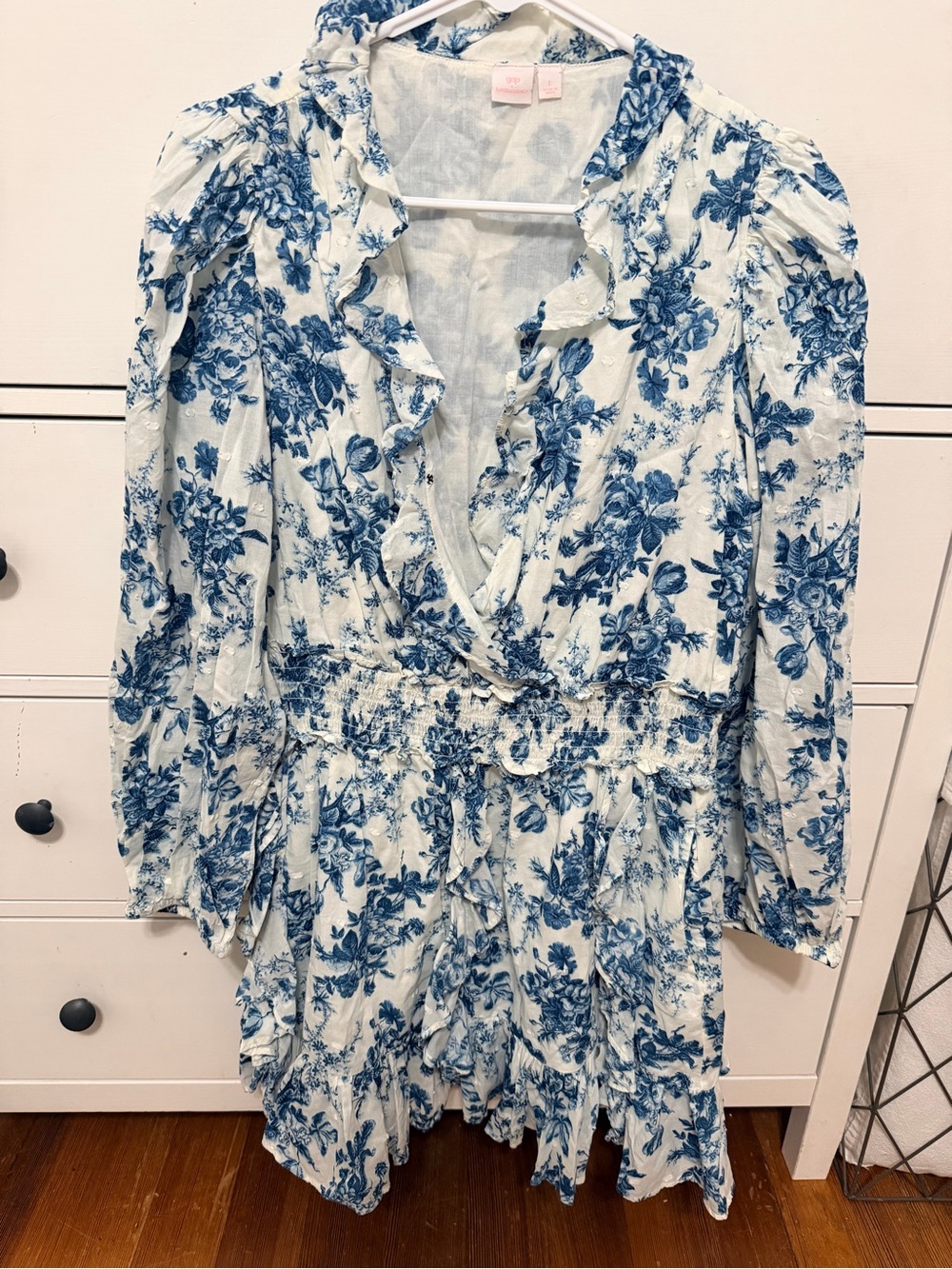 Gap LoveShackFancy Floral Ruffle Mini Dress